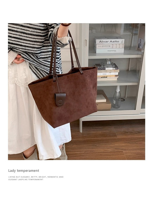 Bolso de Hombro Retro Ante Otoño Invierno Gran Capacidad Premium - Image 15