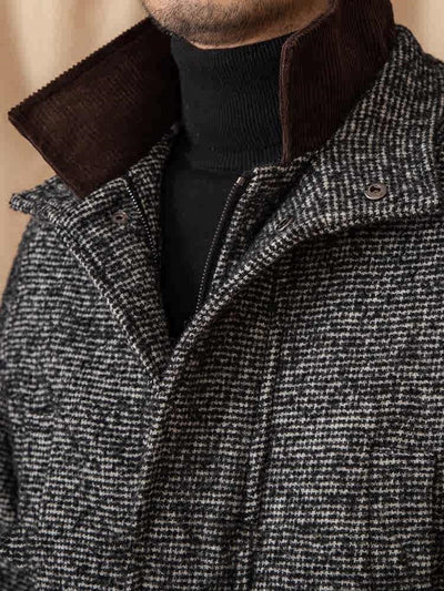 Abrigo de Lana Vintage Cuello Mao Invierno Cálido - Image 9