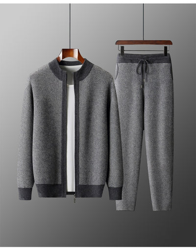 Cardigan de Lana Pura para Hombre con Cierre de Cremallera y Cuello Alto - Image 23
