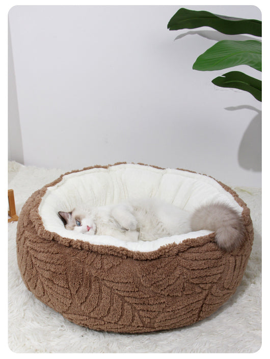 Cama Redonda Acogedora para Gatos y Perros Pequeños - Nido Térmico Suave - Image 21