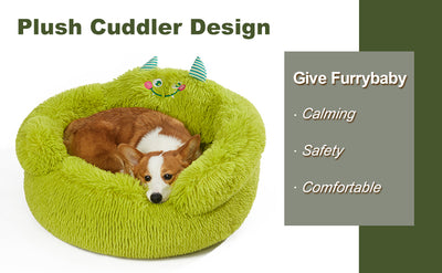 Cama Donut Acogedora para Perros y Gatos Pequeños - Diseño Suave con Borde Elevado - Image 13