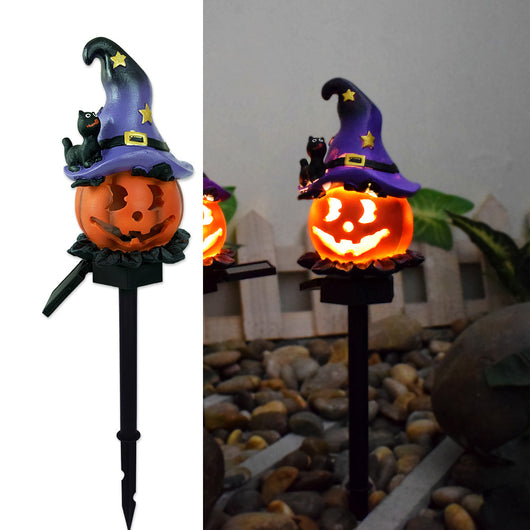 Linterna Solar de Calabaza Halloween - Decoración de Resina Artesanal para Jardín - Image 6