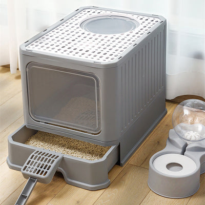 Arenero Plegable con Doble Puerta para Gatos - Image 9