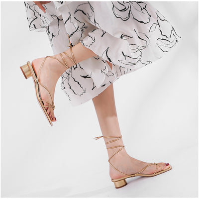 Sandalias Romanas con Cordones y Tacón Grueso para Eventos - Image 16