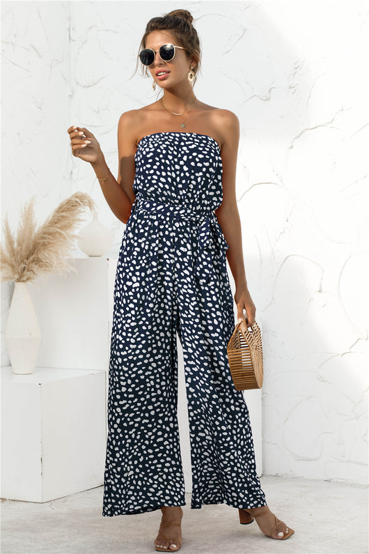 Jumpsuit Ancho con Estampado de Corazones y Encaje - Image 3