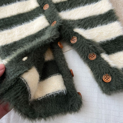 Pijama Enterizo para Bebé con Pelaje de Visón y Rayas - Image 28