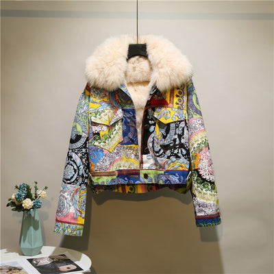 Chaqueta Denim Vintage con Forro Acolchado para Mujer - Image 8