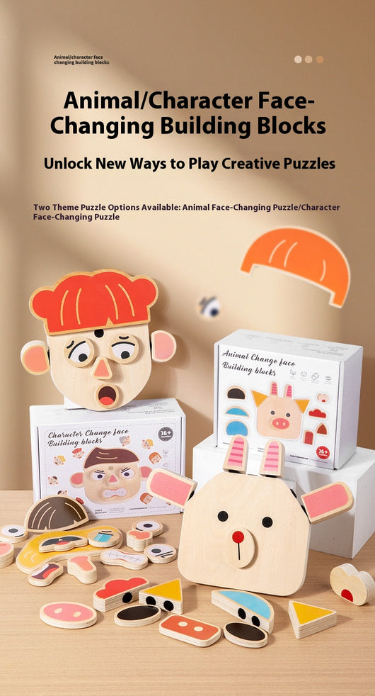Cubo de Cambio de Caras - Bloques de Construcción Puzzle para Niños - Image 7