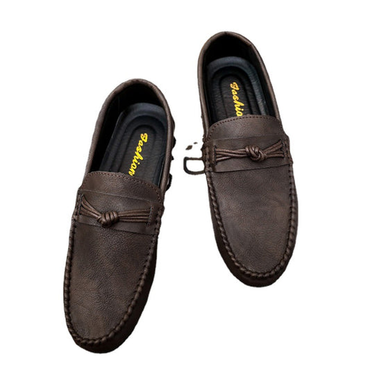 Zapatos Casuales de Cuero Estilo Coreano para Hombre con Suela Suave - Image 5