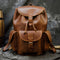 Mochila Casual de Cuero Genuino Estilo Retro para Hombre