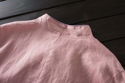 Blusa Tradicional China con Bordado y Cierre Retro en Algodón y Lino - Image 18