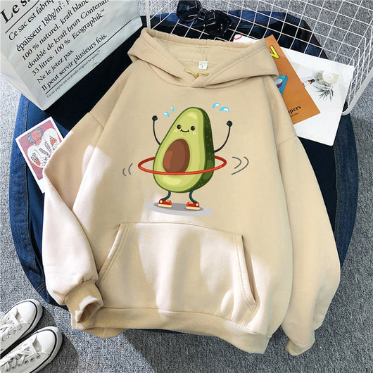 Sudadera con Capucha Estampado Aguacate Mamá e Hijo - Moda Suelta para Mujer - Image 21