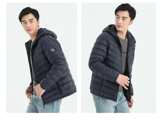 Chaqueta de Plumas para Hombre, Corte Slim Estilo Coreano - Image 15