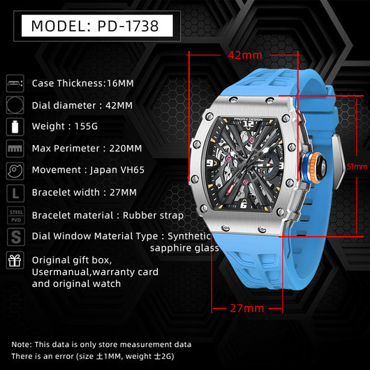 Reloj de Cuarzo para Hombre con Calendario y Diseño Cuadrado - Image 6