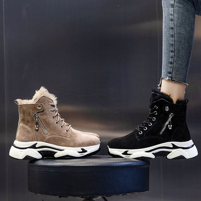 Botas de Cuero Forradas para Invierno con Suela Gruesa - Image 8