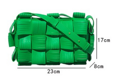 Bolsa de Cuero Tejido Bandolera Casual para Mujer - Image 6