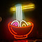 Lámpara Neón Fideos Lamian - Decoración Luminosa