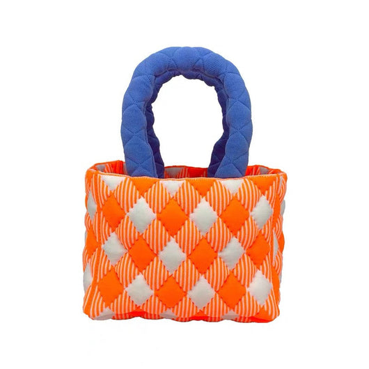 Bolsa Cuadrada Pequeña de Algodón Tejido con Bloques de Color - Image 13