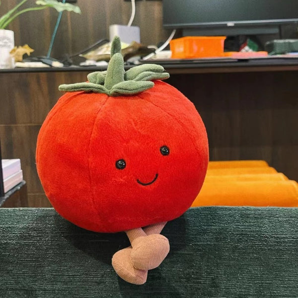 Peluche de Tomate - Almohada de Frutas y Verduras Suave