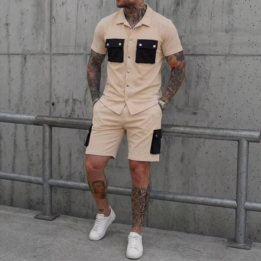 Traje Deportivo Multibolsillos con Parches para Hombre - Image 3