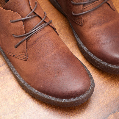 Botas Martin de Cuero Vintage Desgastado con Suela de Goma - Image 3