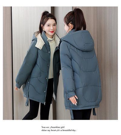 Chaqueta Acolchada Impermeable con Capucha y Contraste de Colores - Image 32
