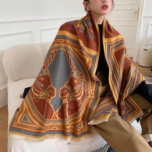 Pashmina Geométrica de Imitación Cashmere para Mujer - Image 14