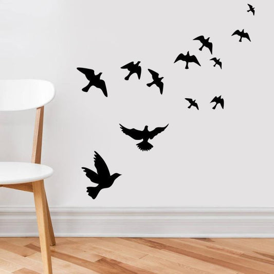 Vinilo Decorativo Gaviota Volando en Negro