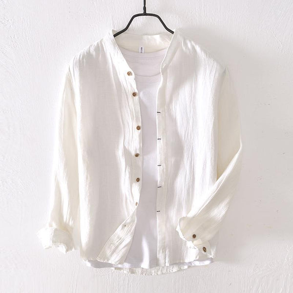 Camisa de Lino Manga Larga Clásica