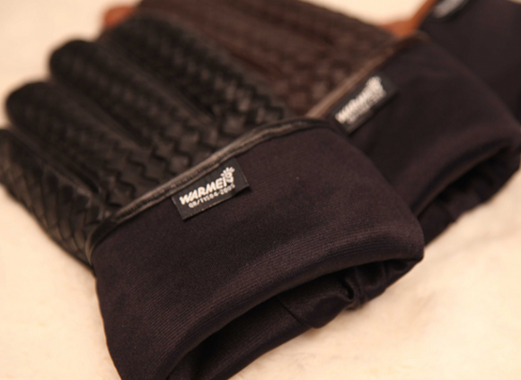 Guantes Tejidos de Cuero para Hombre - Otoño e Invierno