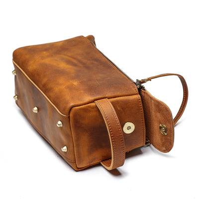 Bolsa Multifuncional de Cuero Estilo Retro para Hombre - Image 12