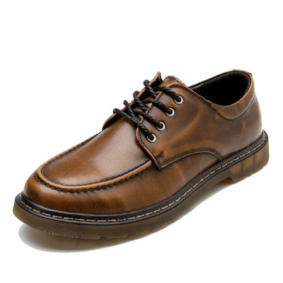 Zapatos Casuales de Cuero Británico con Detalle Artesanal - Estilo Low Top - Image 3