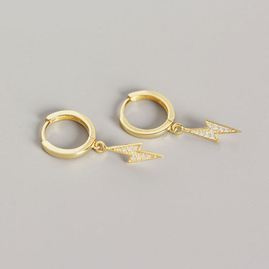 Aretes de Plata con Diamante Rayo Personalizados Multiuso - Image 5