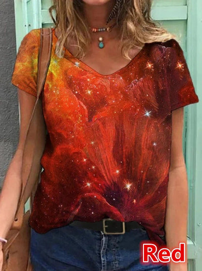 Playera Estampada con Arte Abstracto para Mujer - Image 4