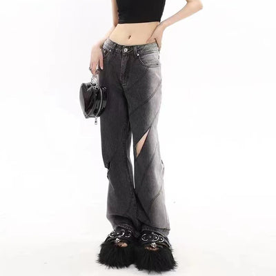 Pantalón Vaquero Talle Alto Rotos Modernos Casual - Image 5