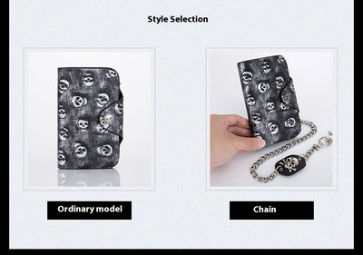 Cartera Punk Rock con Calavera y Cadena Antirrobo - Image 18