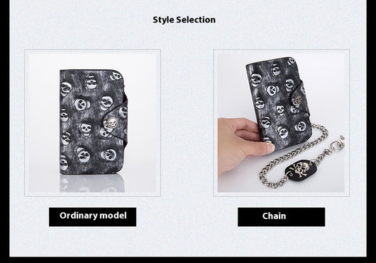 Cartera Punk Rock con Calavera y Cadena Antirrobo - Image 18
