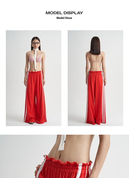 Pantalón de Chándal Cintura Alta Elástica con Puños Acanalados para Mujer - Image 10