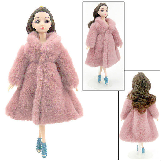 Abrigo de Peluche Elegante para Muñecas de Moda - Image 9