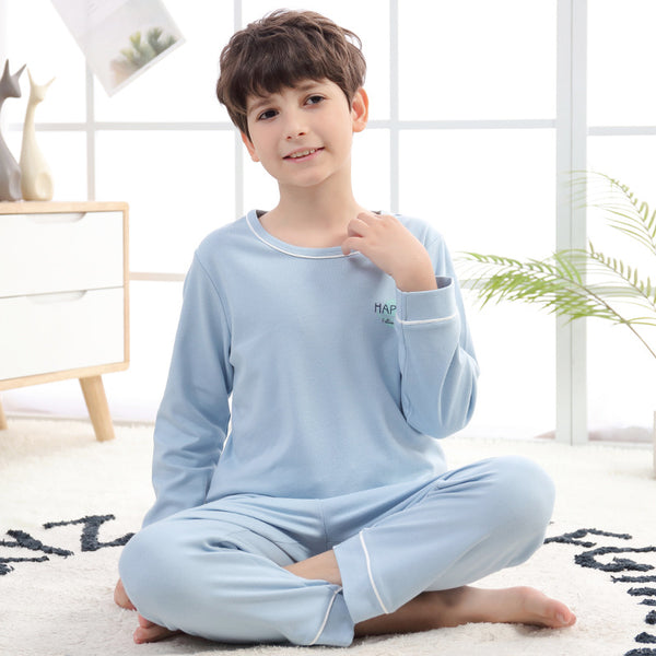 Pijama Infantil de Algodón Puro Manga Larga Primavera Otoño
