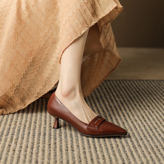 Zapatos de Tacón Medio con Punta Fina y Detalles Calados - Tallas Grandes - Image 15