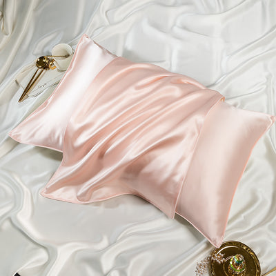 Par de Fundas de Almohada de Seda Premium Color Sólido - Image 5