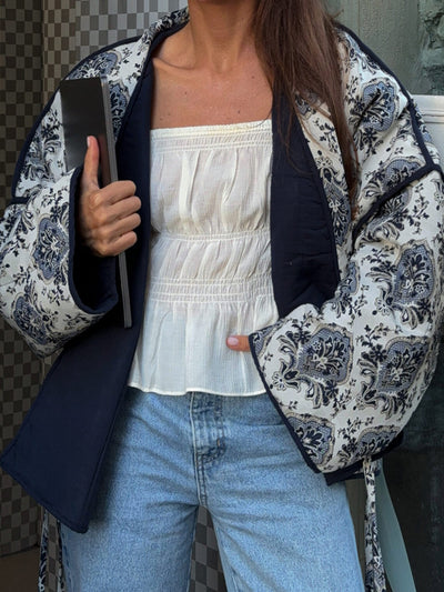 Chaqueta Estampada con Cordones para Mujer - Image 9