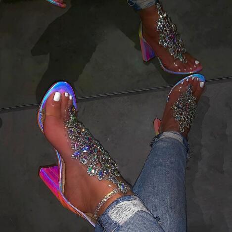 Sandalias de Tacón Alto con Brillantes para Mujer - Image 10