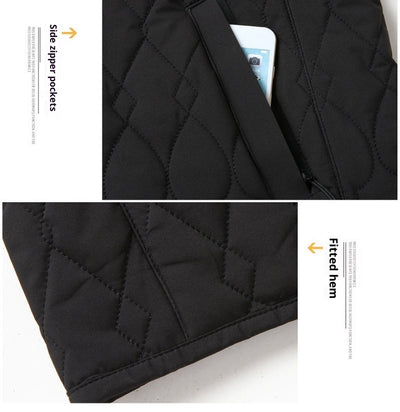 Chaqueta Acolchada de Negocios con Diseño Geométrico para Hombre - Image 12