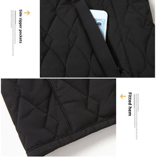 Chaqueta Acolchada de Negocios con Diseño Geométrico para Hombre - Image 12