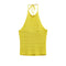 Suéter Tejido Hueco con Escote Halter para Mujer