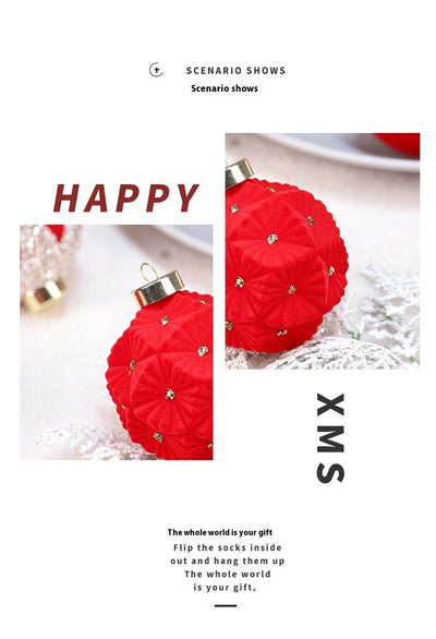 Esferas Navideñas con Textura Escarcha - Pack de Adornos Colgantes - Image 10