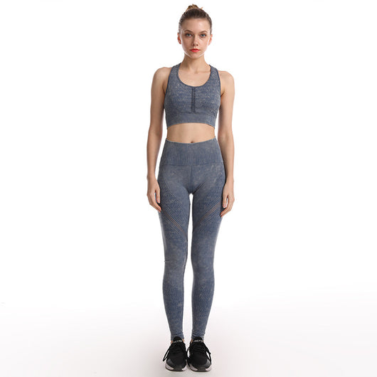 Leggings Yoga con Espalda Hueca - Traje Deportivo Moderno - Image 4