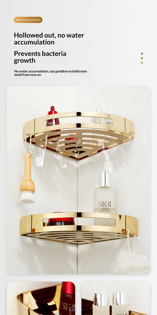 Repisa de Baño Estilo Francés Dorada Premium sin Taladro - Image 38